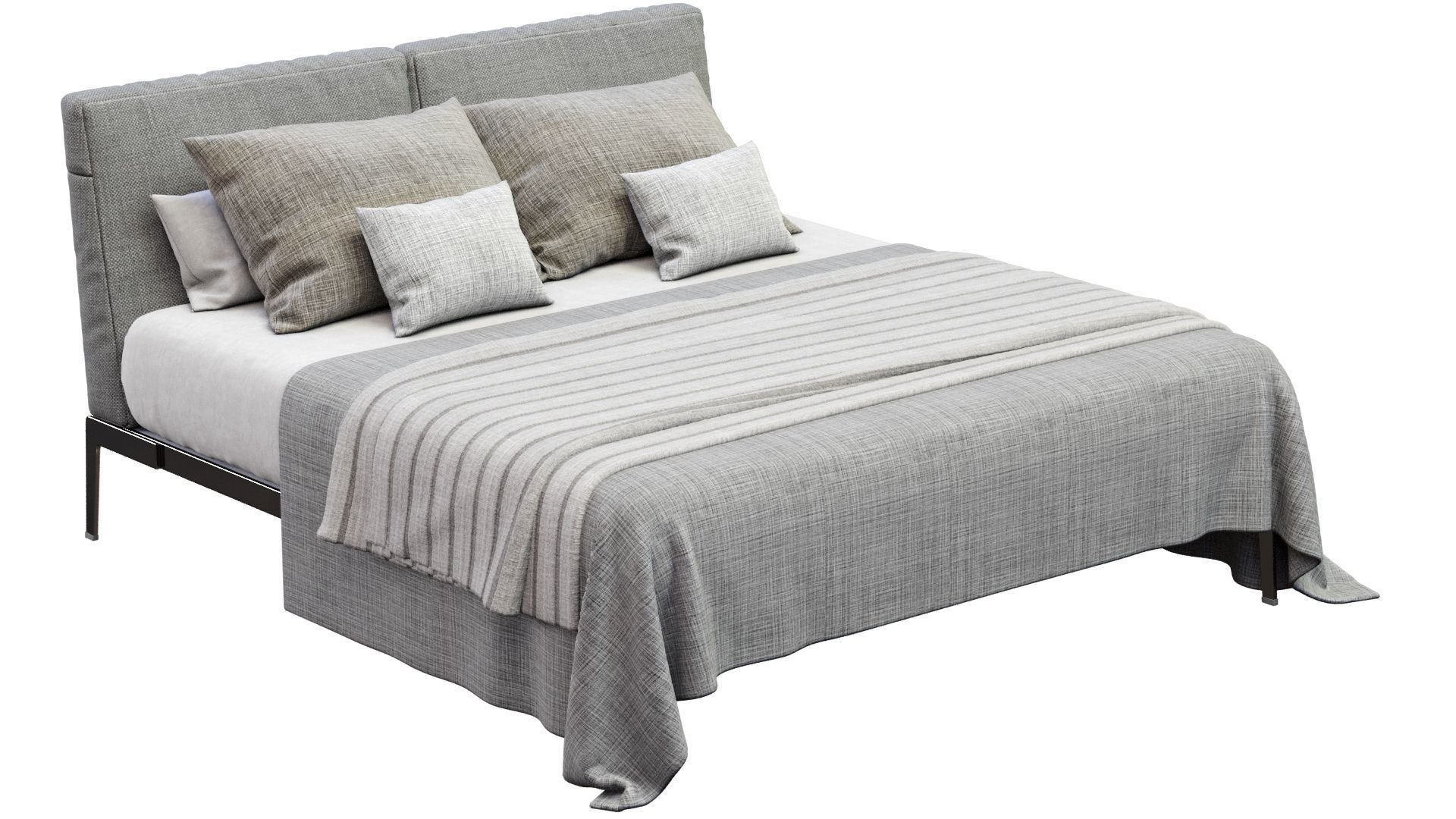  Lifesteel Bed By Flexform 3D model_12