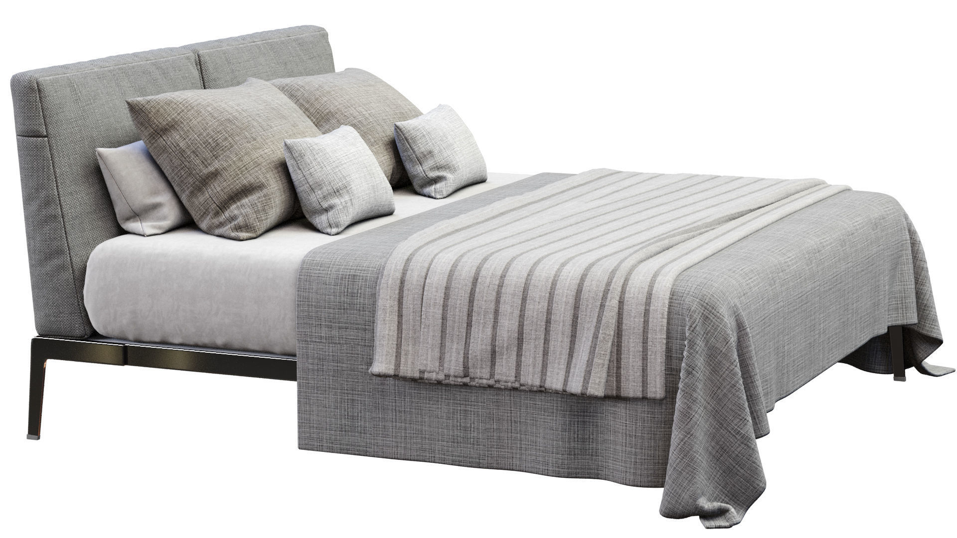  Lifesteel Bed By Flexform 3D model_11