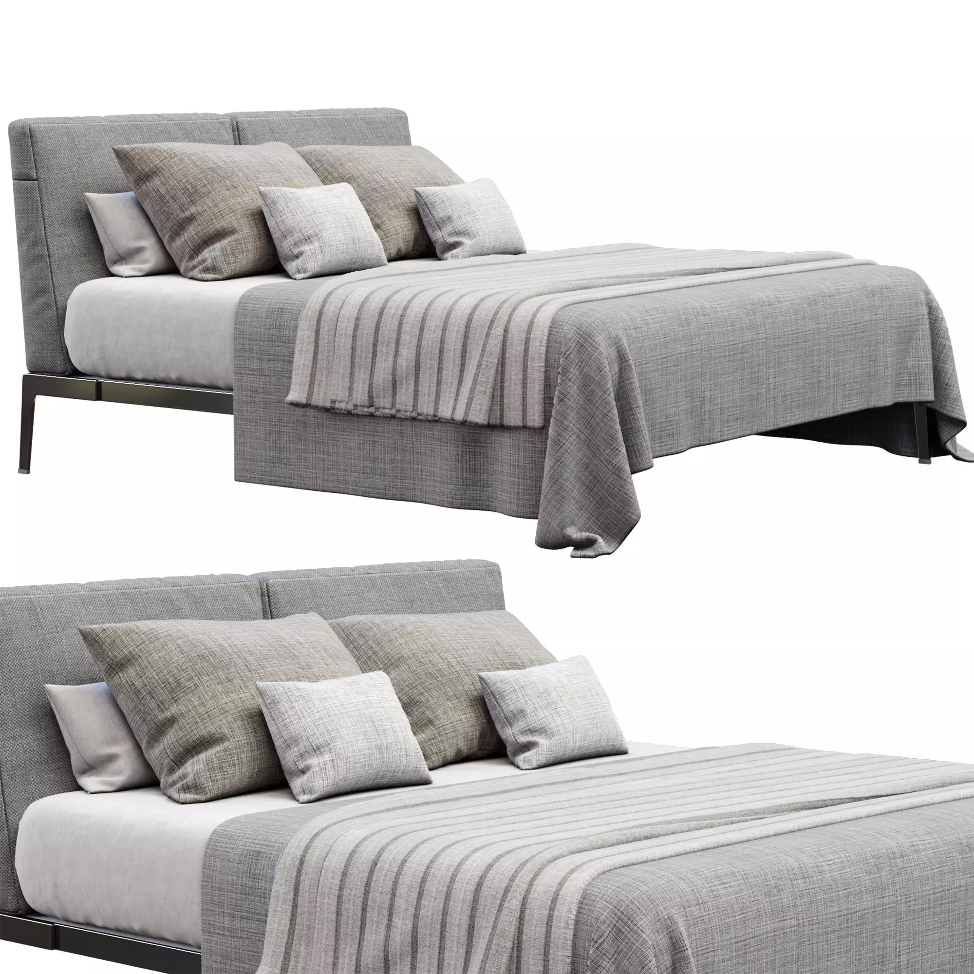  Lifesteel Bed By Flexform 3D model_0