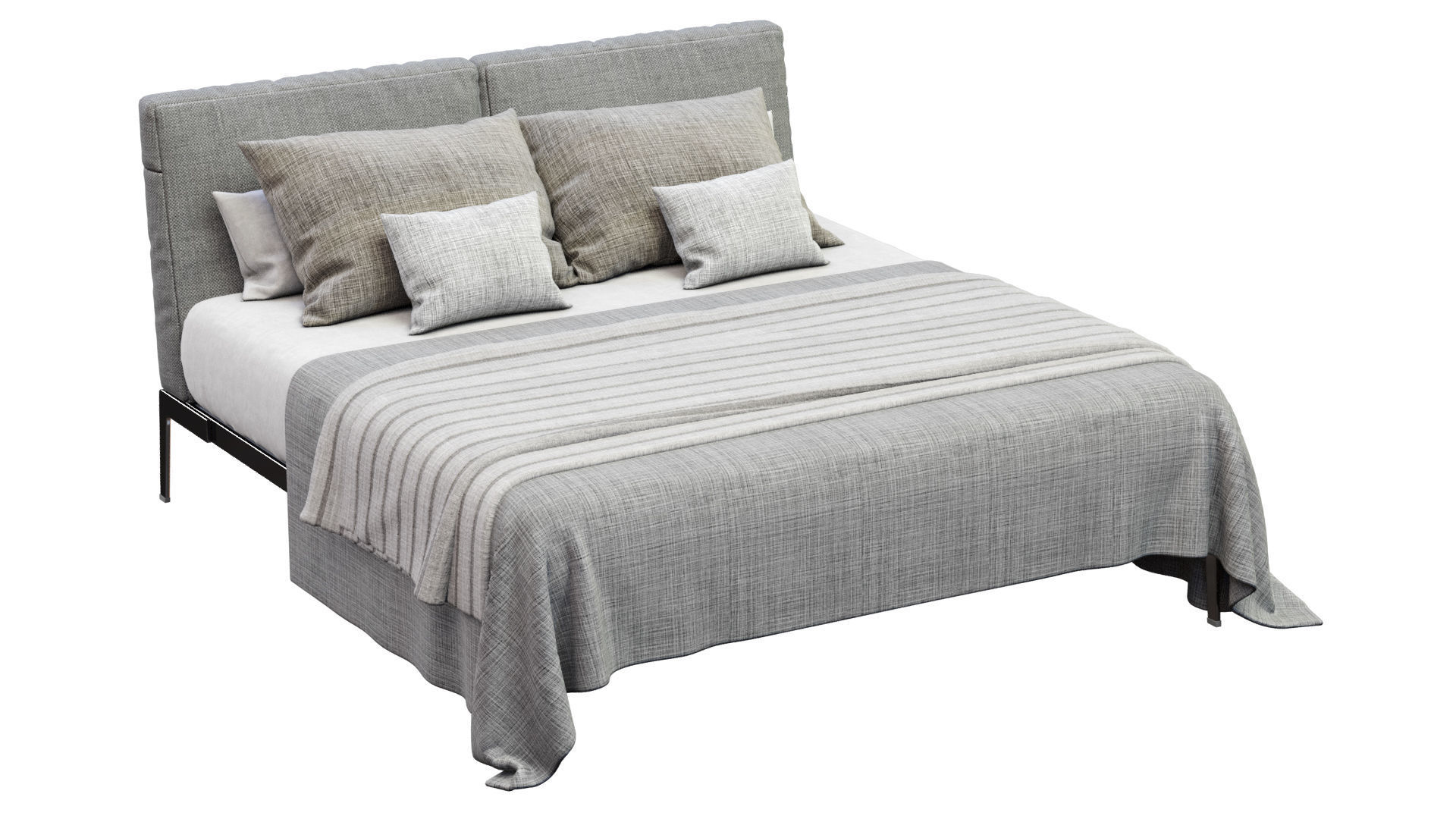  Lifesteel Bed By Flexform 3D model_3