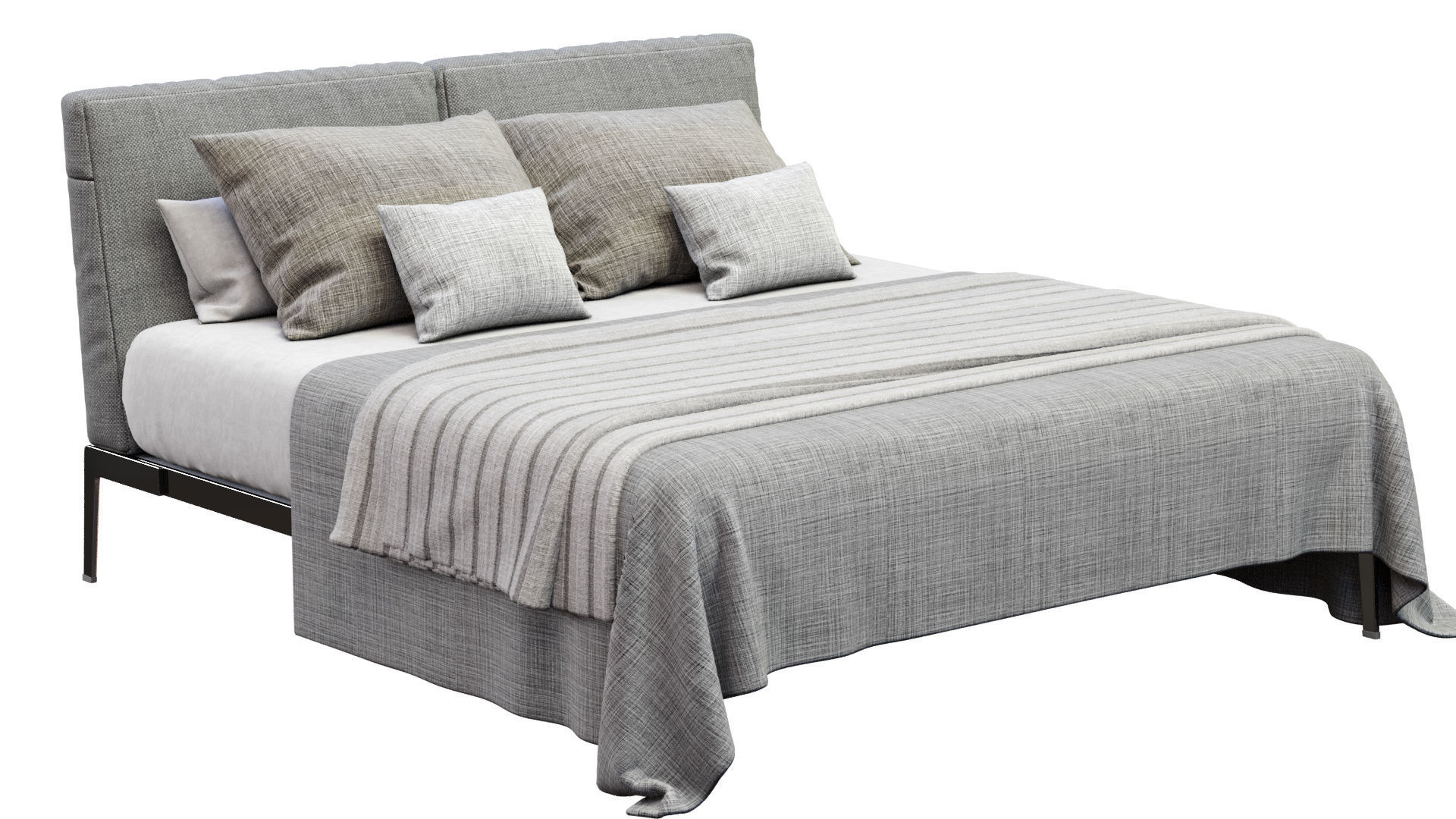  Lifesteel Bed By Flexform 3D model_8