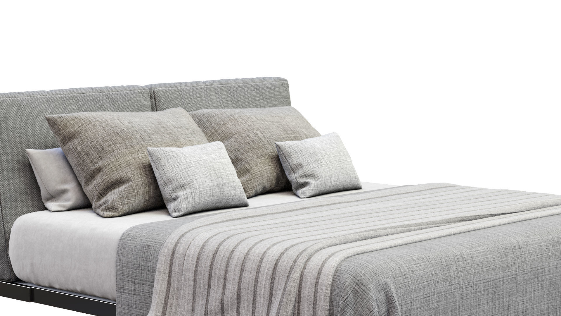  Lifesteel Bed By Flexform 3D model_2