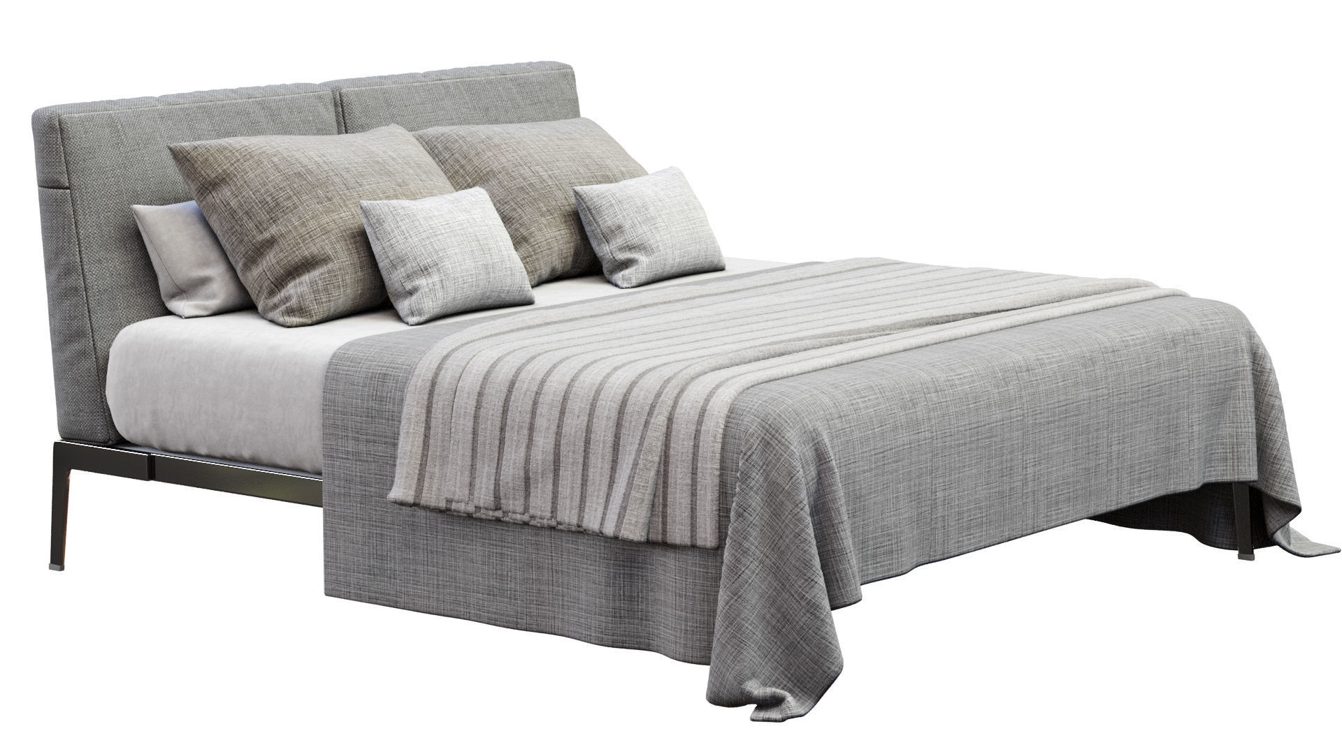  Lifesteel Bed By Flexform 3D model_1