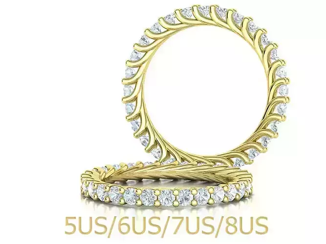 Bespoke Full Eternity Diamond Ring 3dmodel