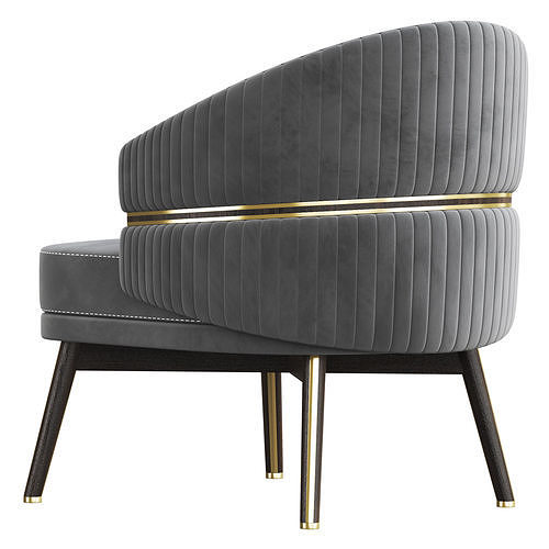 Billy Armchair Low-poly 3D model 3