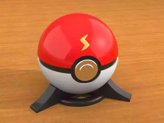 Pikachu Pokeball 3D print model