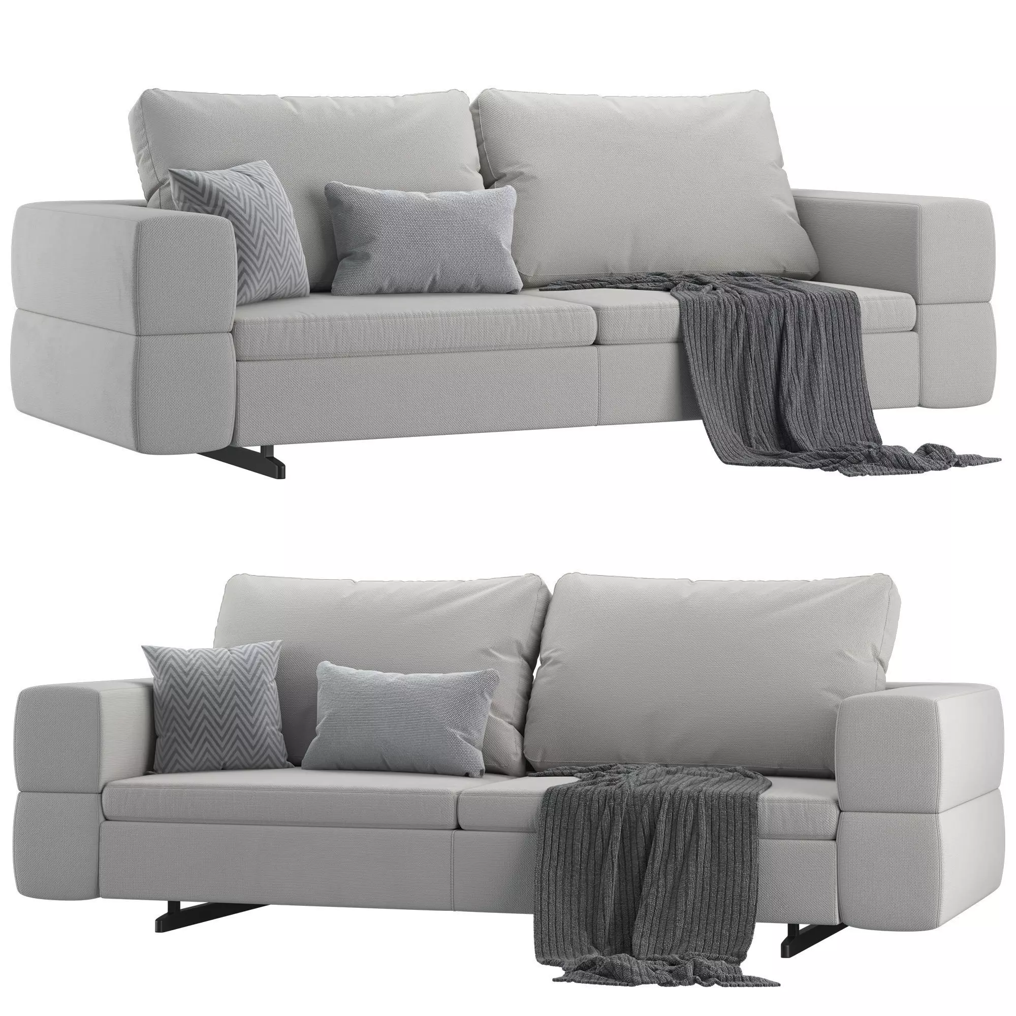 Bonaldo Ever More 2 Seats Sofa Low-poly 3D model