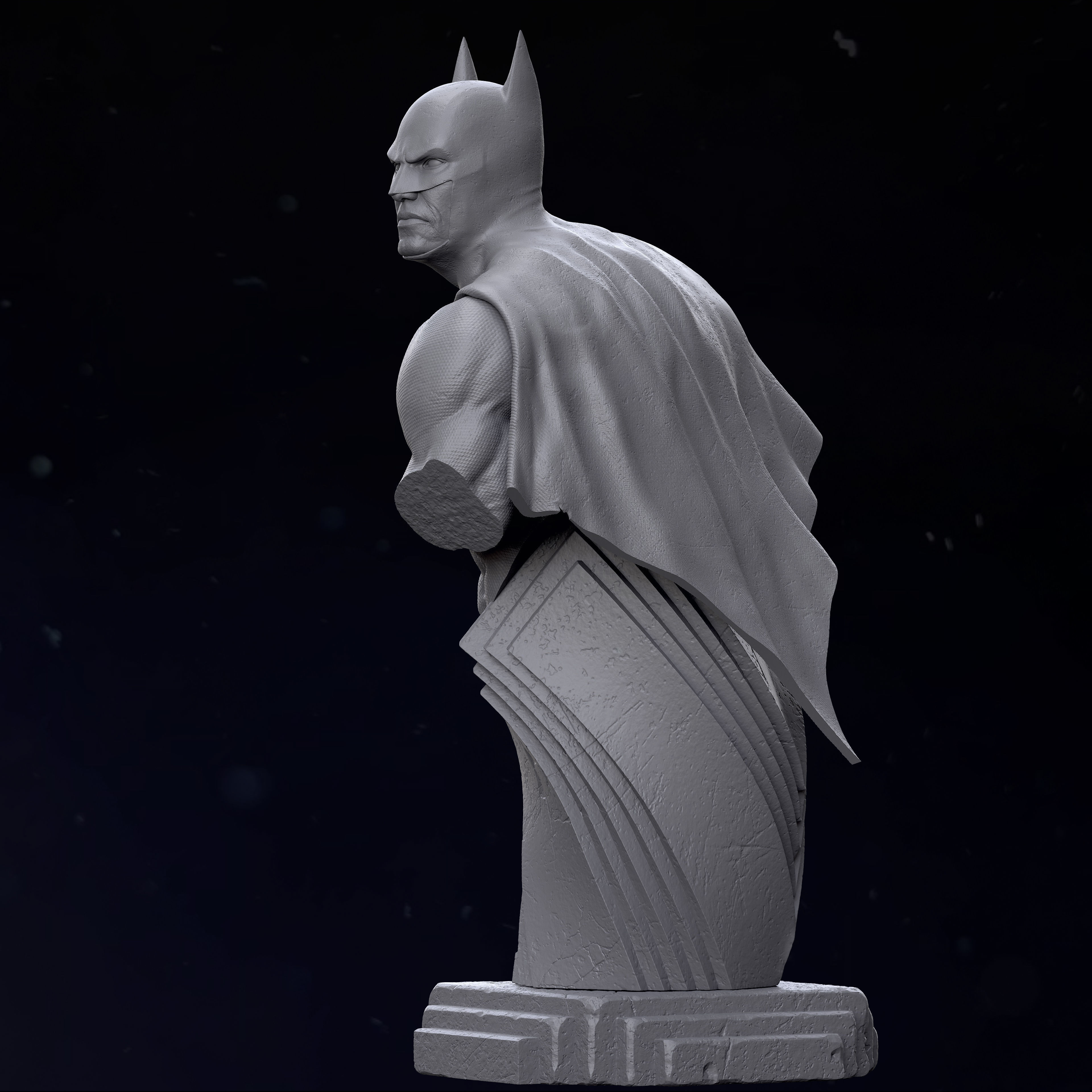 Batman Bust Free 3D print model_2
