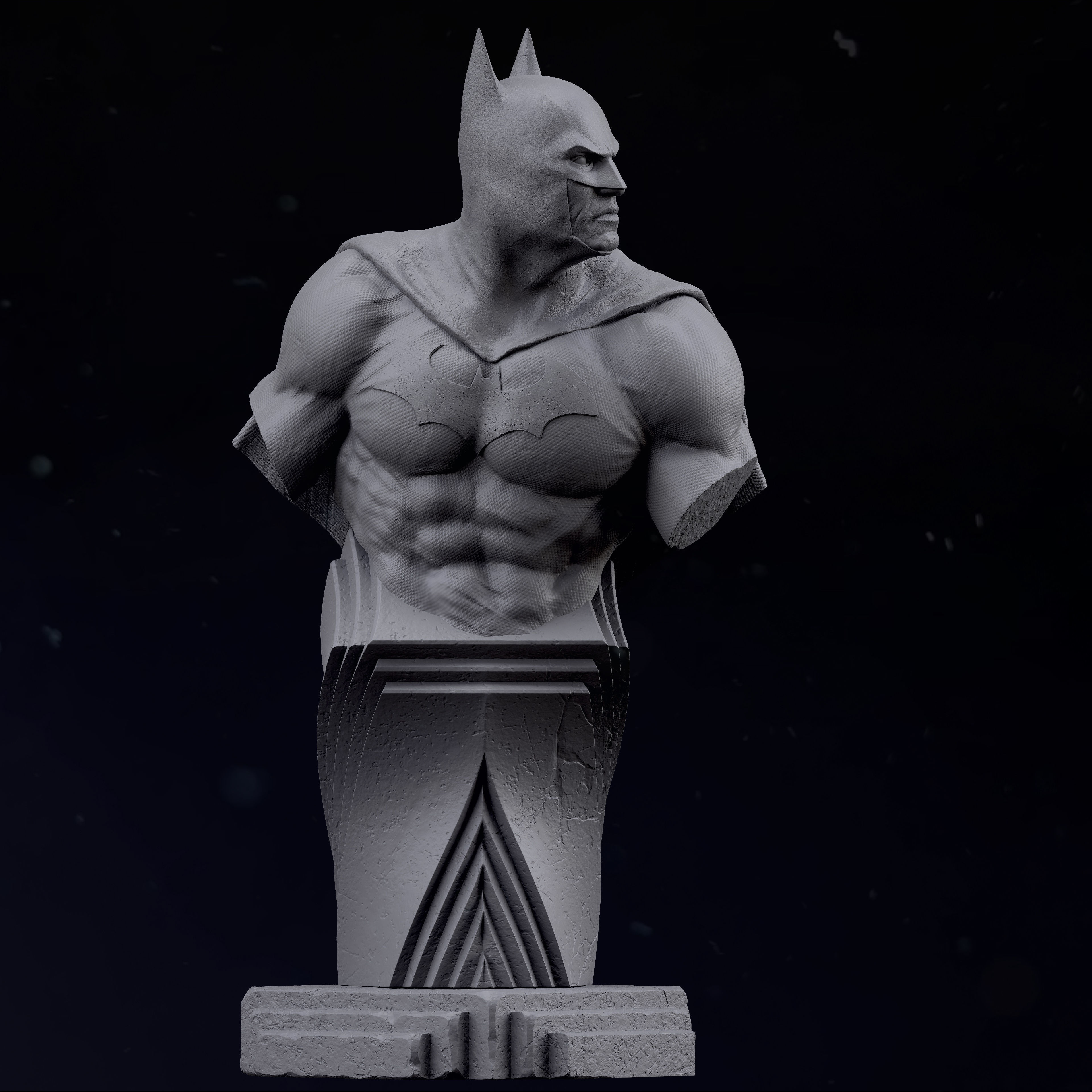 Batman Bust Free 3D print model_1