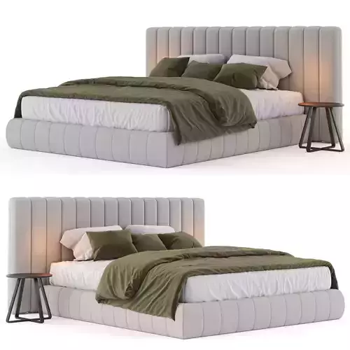 Tuyo by Meridiani Bed Low-poly 3D model