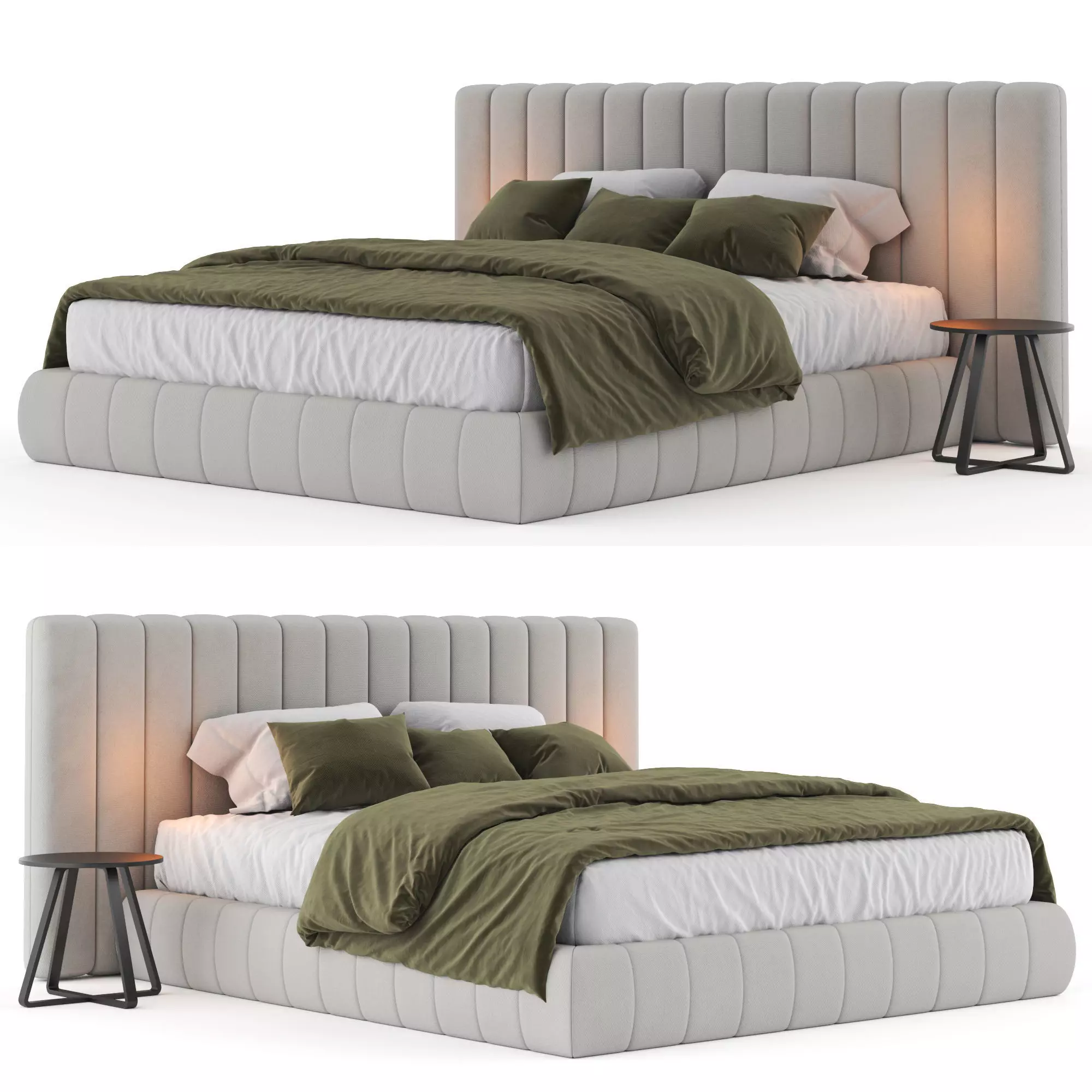 Tuyo by Meridiani Bed Low-poly 3D model