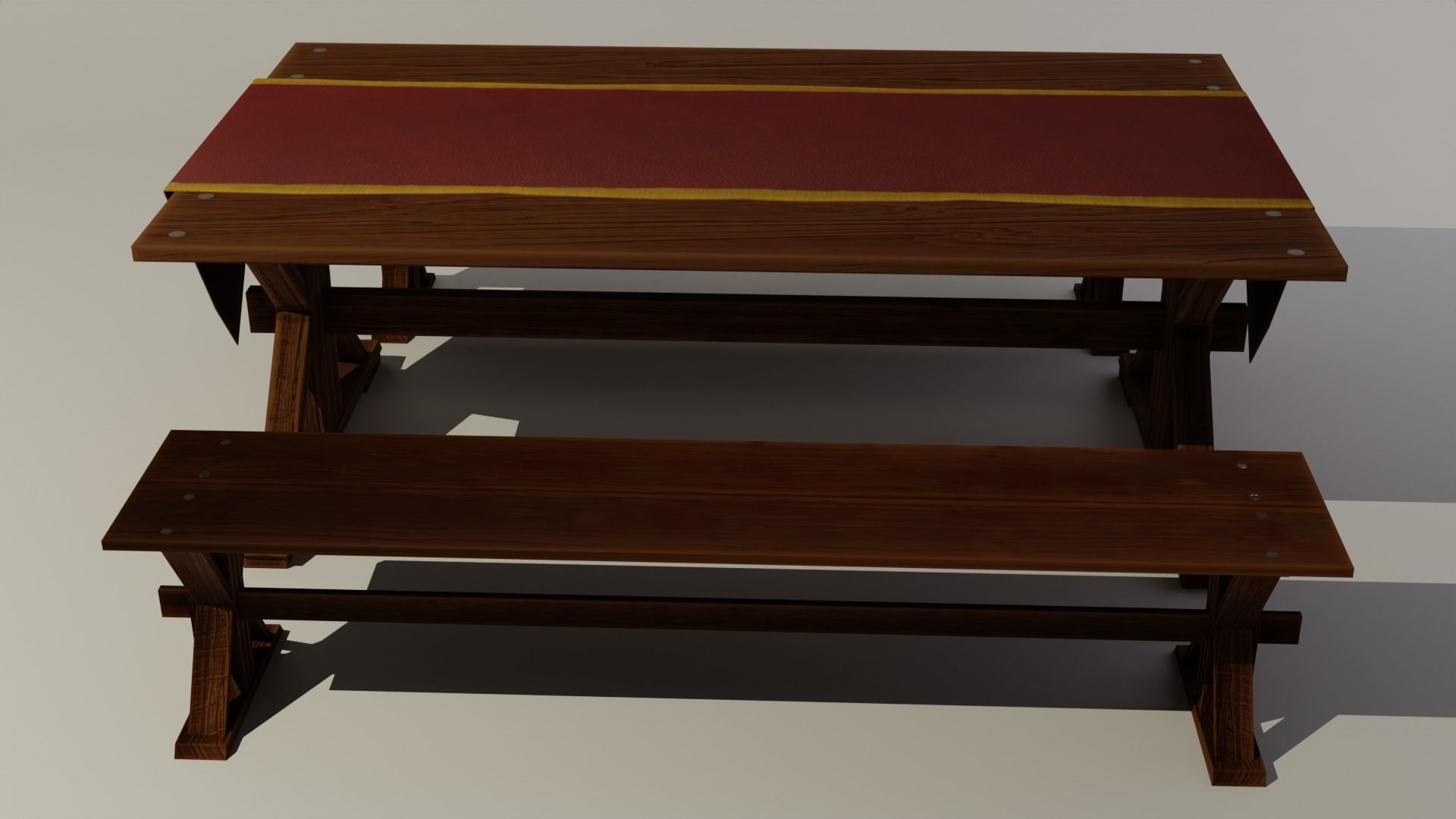 Ceremony Table Low-poly 3D model_1