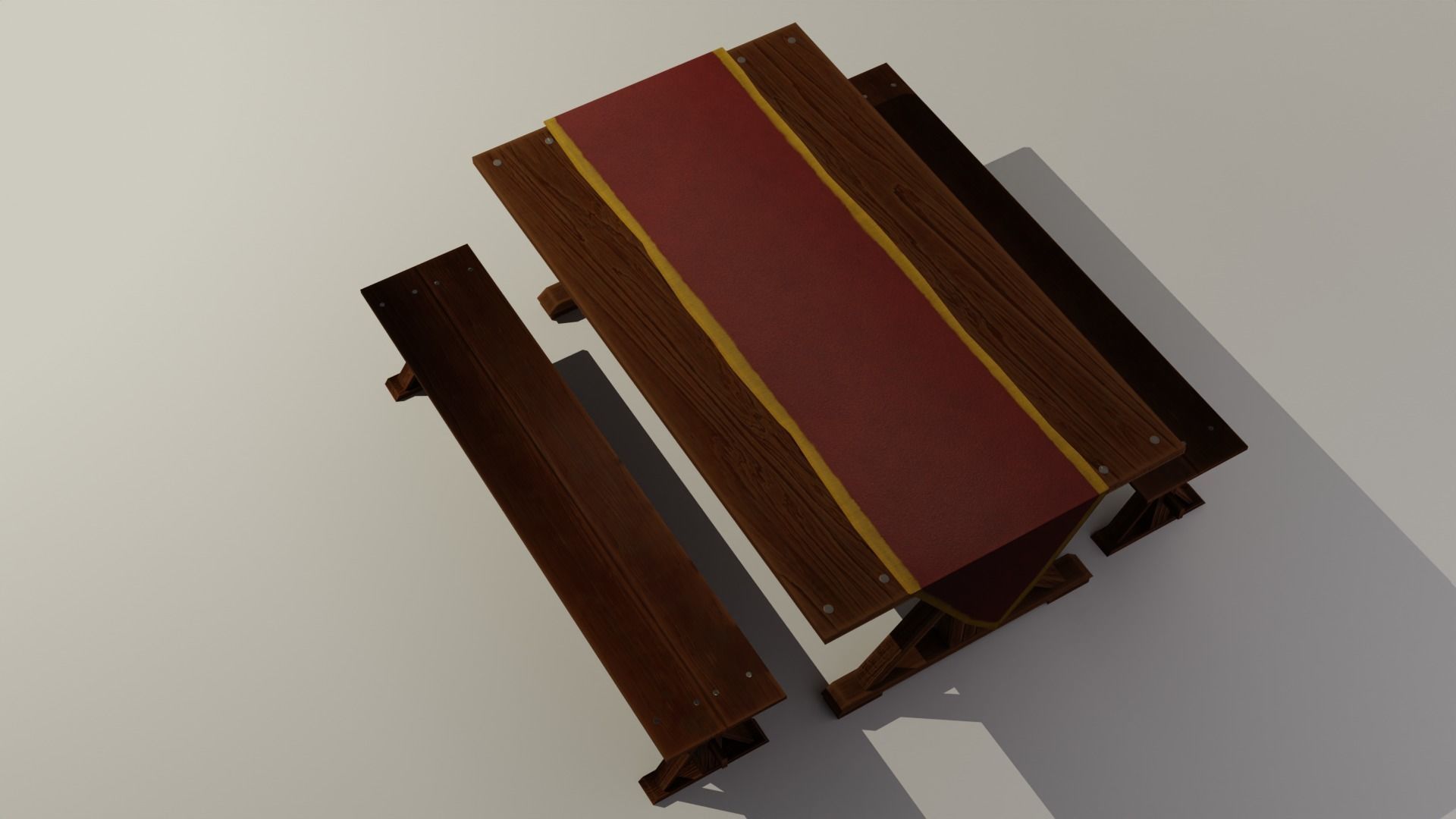 Ceremony Table Low-poly 3D model_2