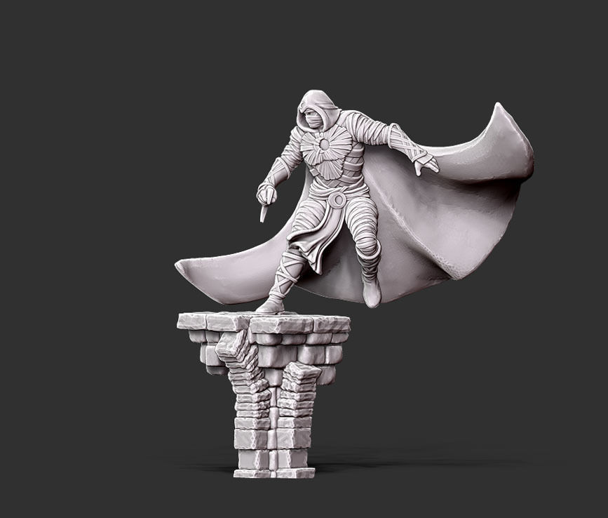 Knight in healing armor - 35mm scale 3D print model_7