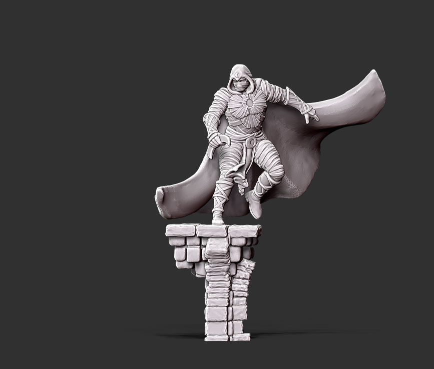 Knight in healing armor - 35mm scale 3D print model_8