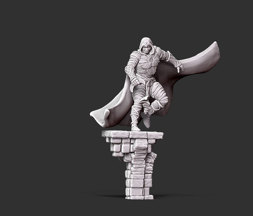 Knight in healing armor - 35mm scale 3D print model_3