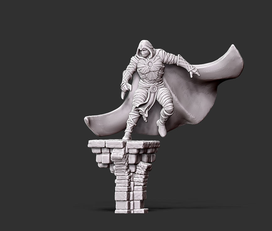 Knight in healing armor - 35mm scale 3D print model_2