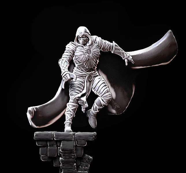 Knight in healing armor - 35mm scale 3D print model_1