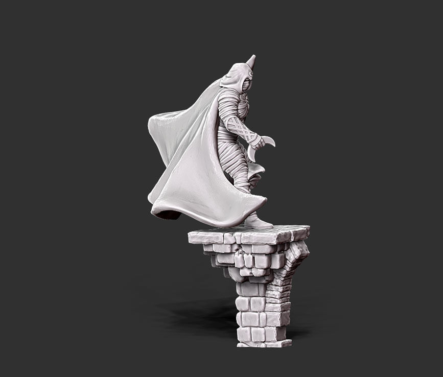 Knight in healing armor - 35mm scale 3D print model_4