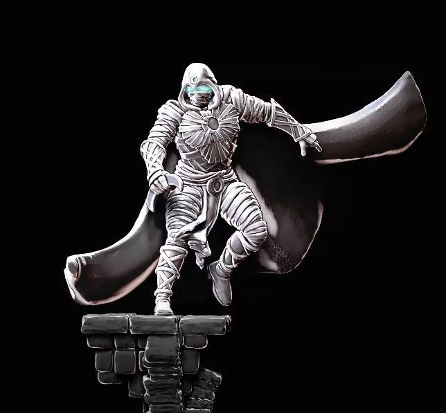 Knight in healing armor - 35mm scale 3D print model_0