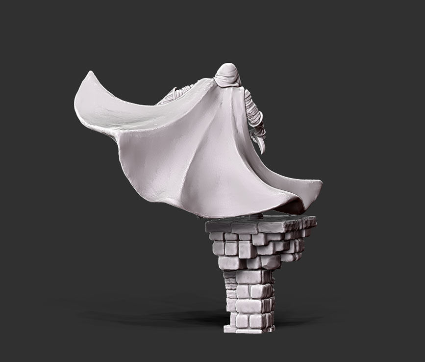 Knight in healing armor - 35mm scale 3D print model_5