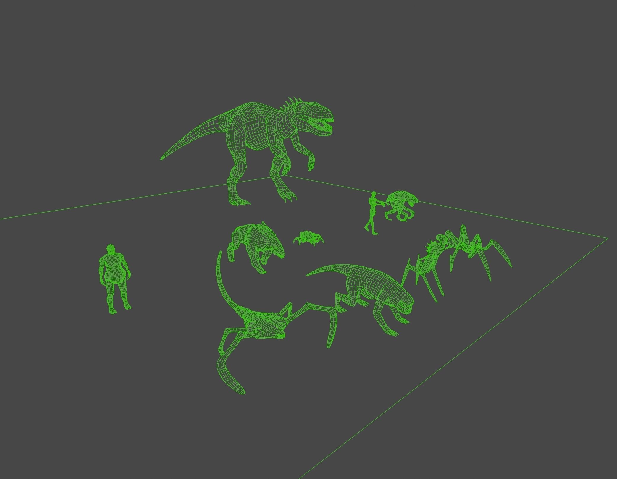 10 Game Ready Animated Creatures Low-poly 3D model_24