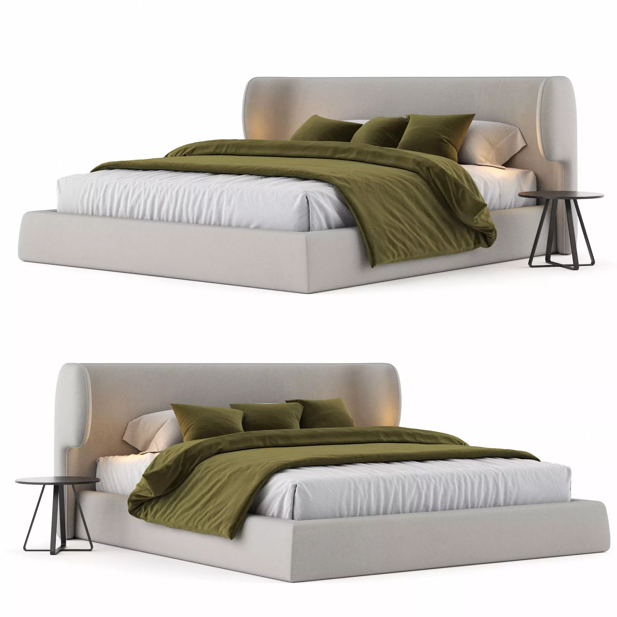 Ditre Italia Claire Bed Low-poly 3D model