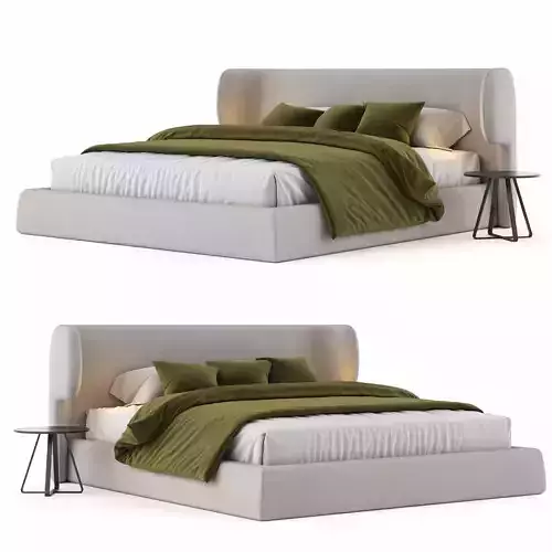  Ditre Italia Claire Bed Low-poly 3D model