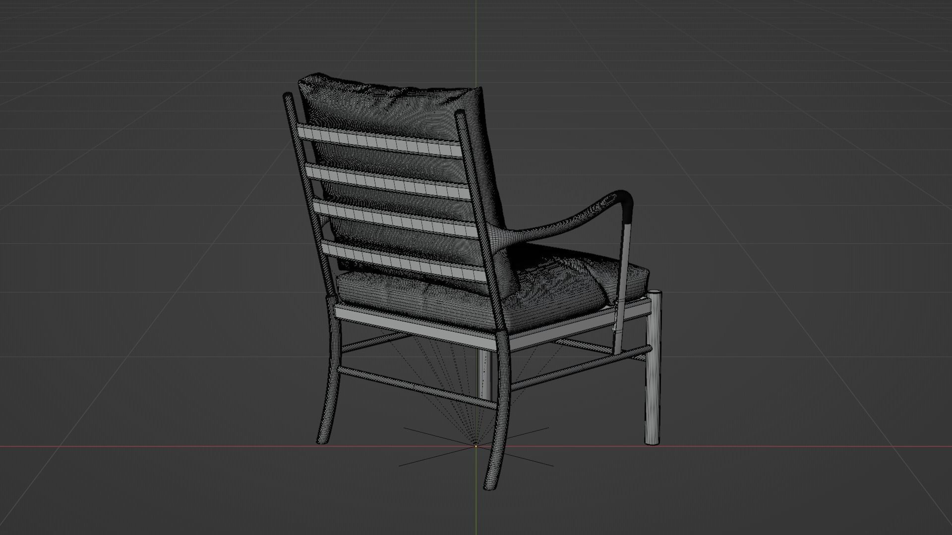 Armchair Wooden  3D model_14