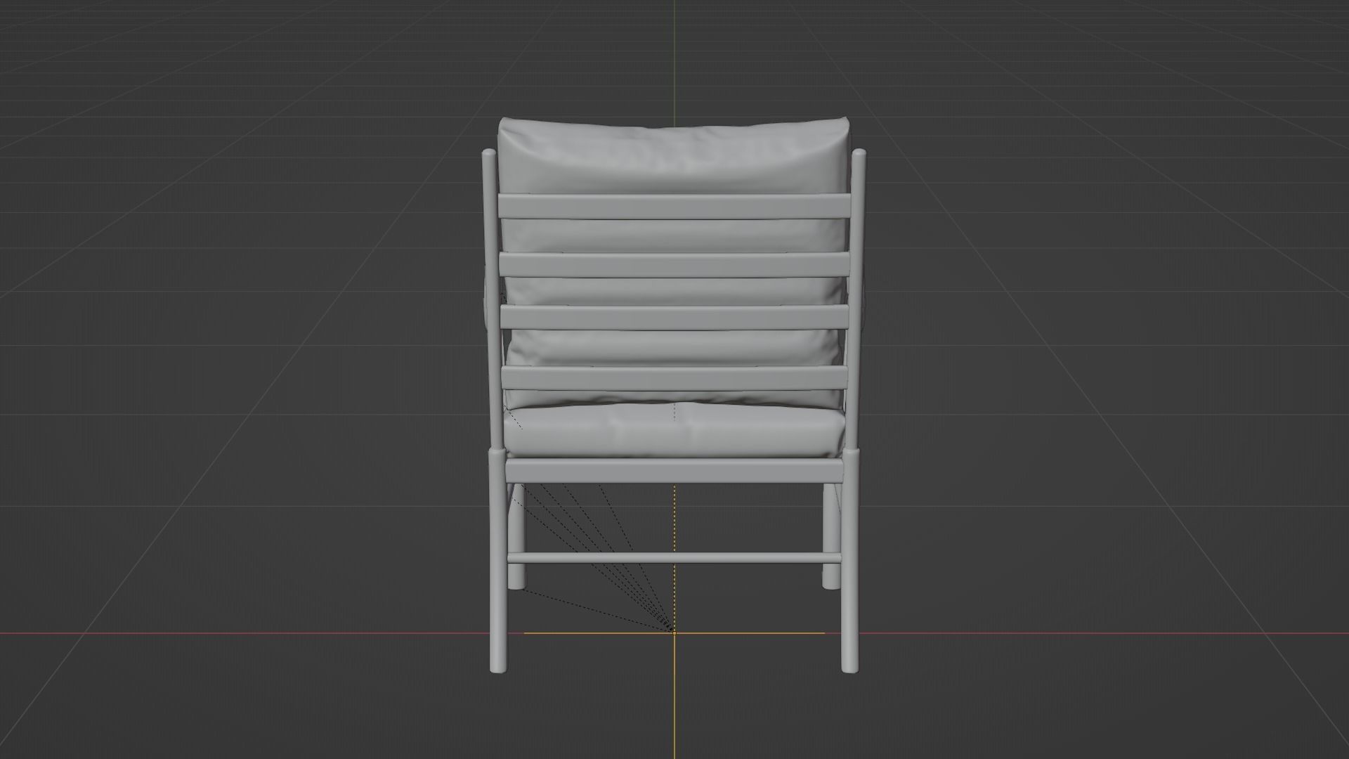 Armchair Wooden  3D model_10