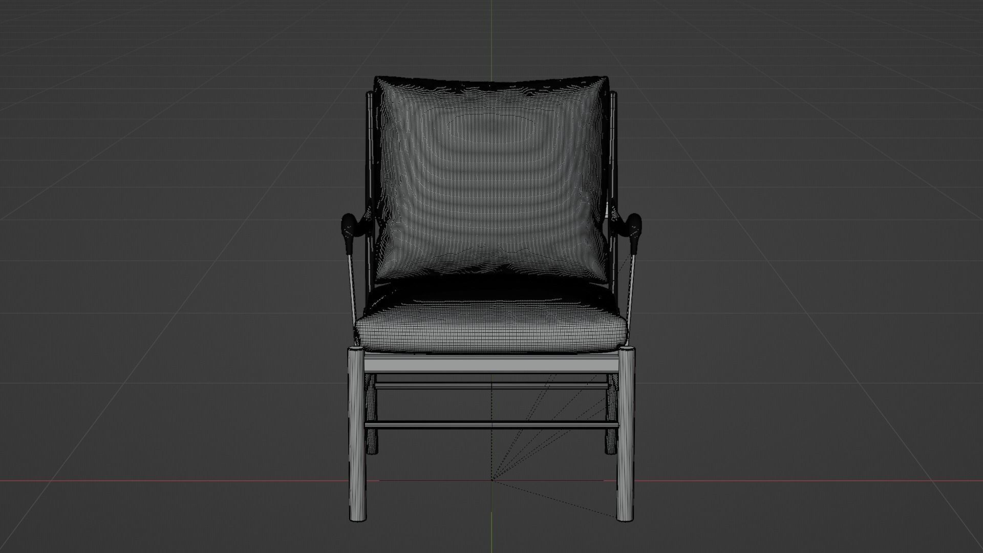 Armchair Wooden  3D model_5