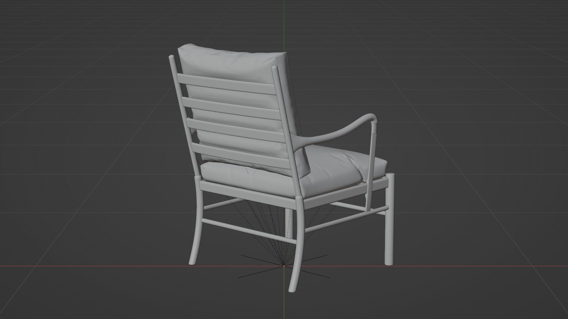 Armchair Wooden  3D model_13