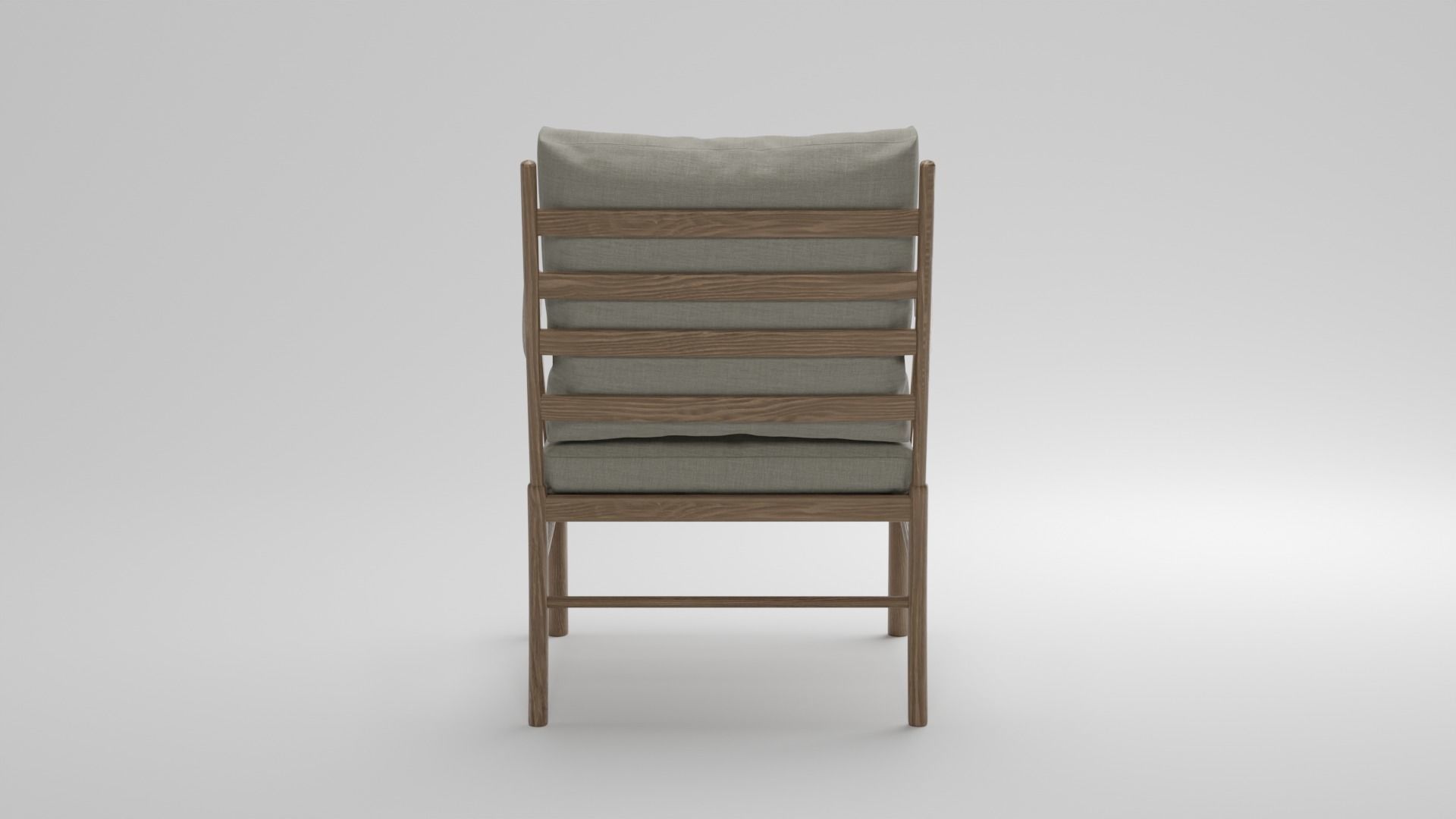 Armchair Wooden  3D model_9