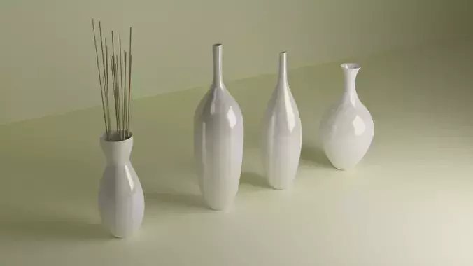 vase set of vases with incense sticks