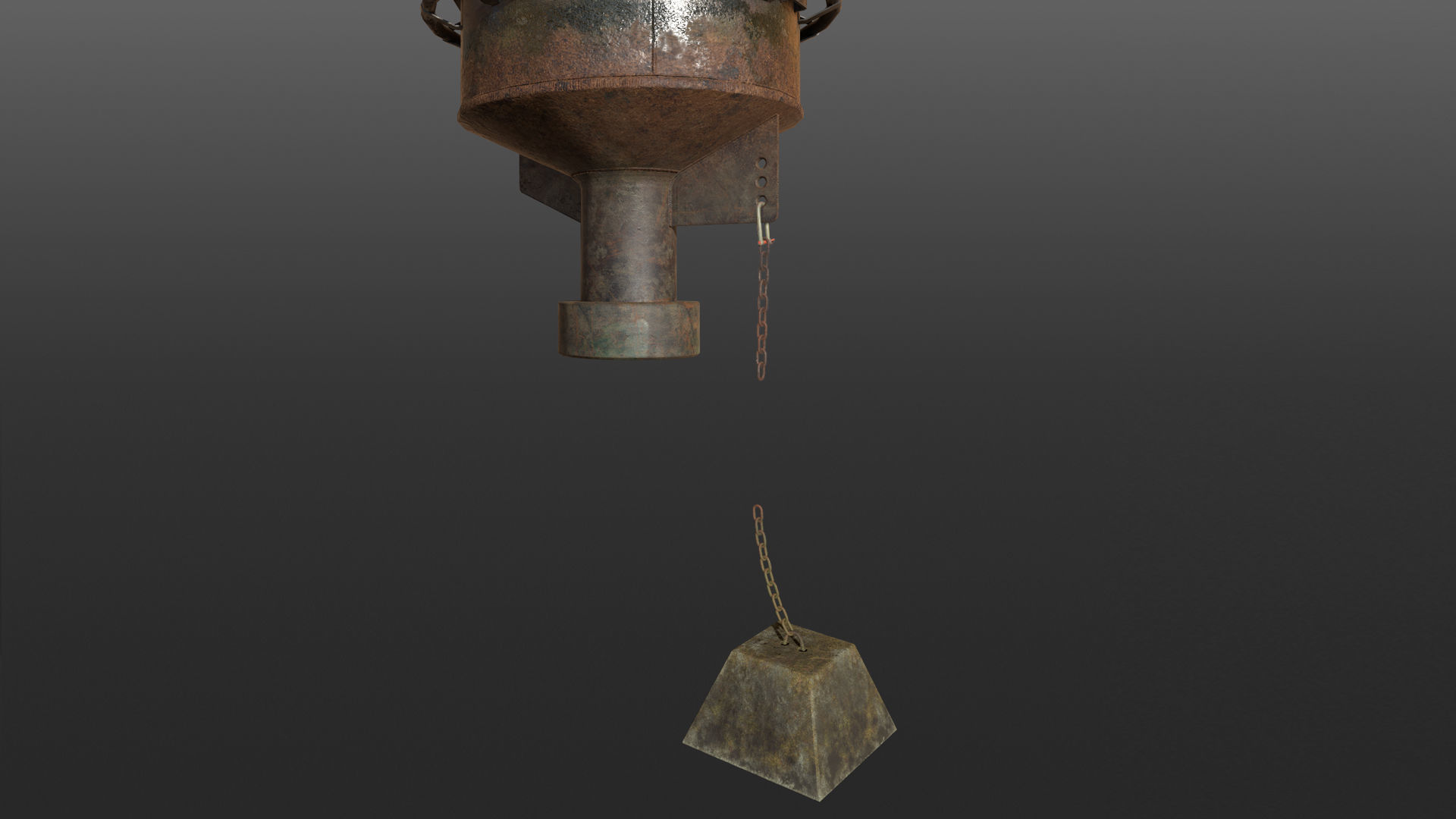 Buoy River RB-6-01 Turn Safe Water Mark Low-poly 3D model_16