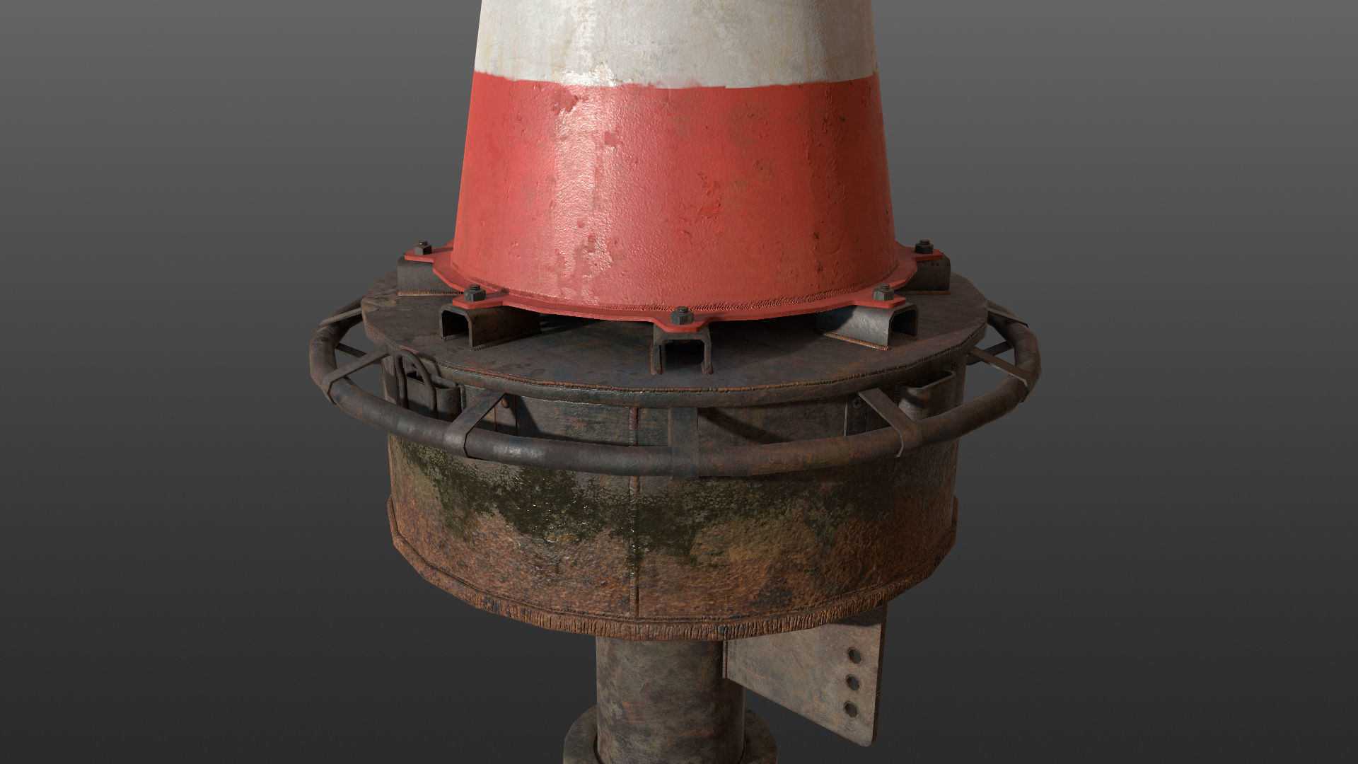 Buoy River RB-6-01 Turn Safe Water Mark Low-poly 3D model_18