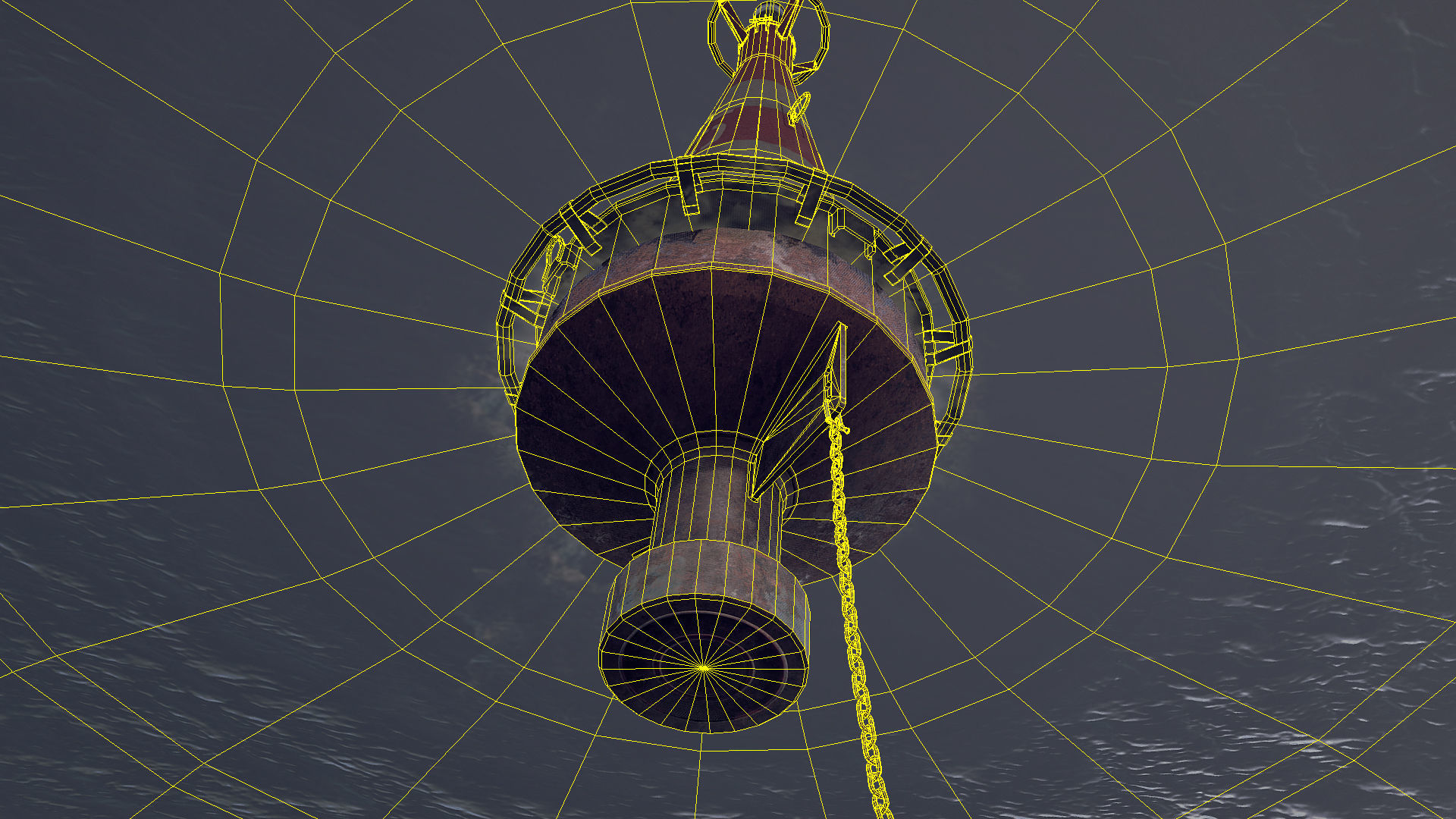 Buoy River RB-6-01 Turn Safe Water Mark Low-poly 3D model_23