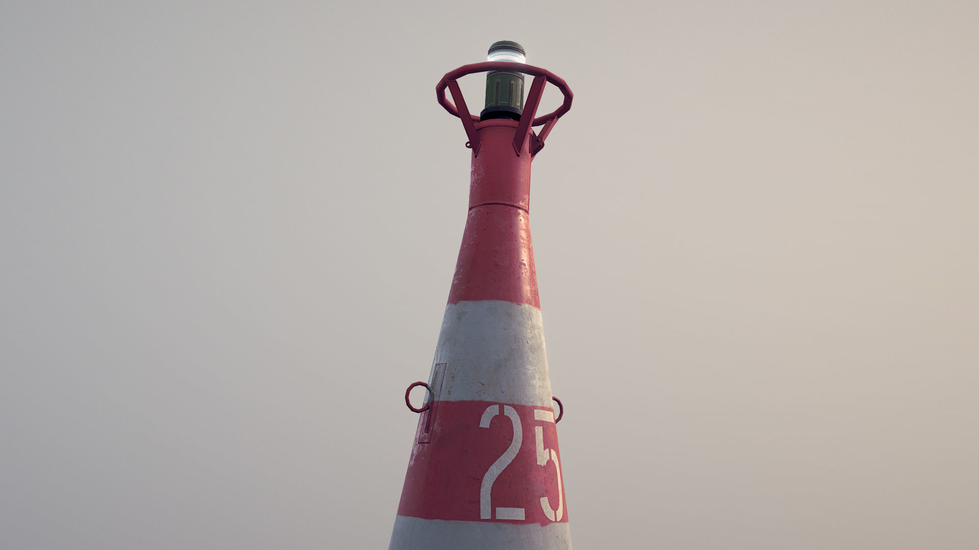 Buoy River RB-6-01 Turn Safe Water Mark Low-poly 3D model_10