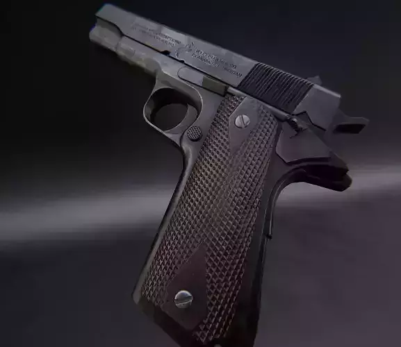 AAA M1911 Game Ready PBR Low-poly 3D model