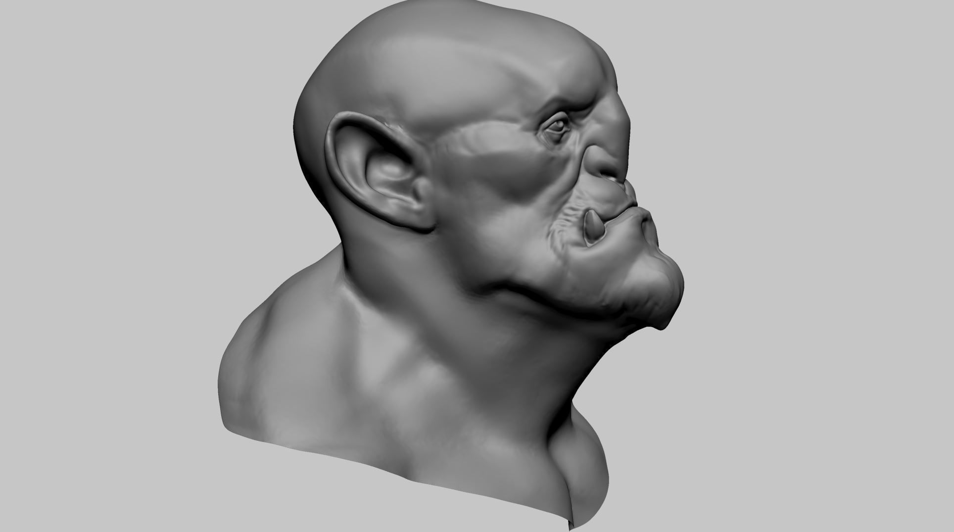 Creature Head E 3D model_4