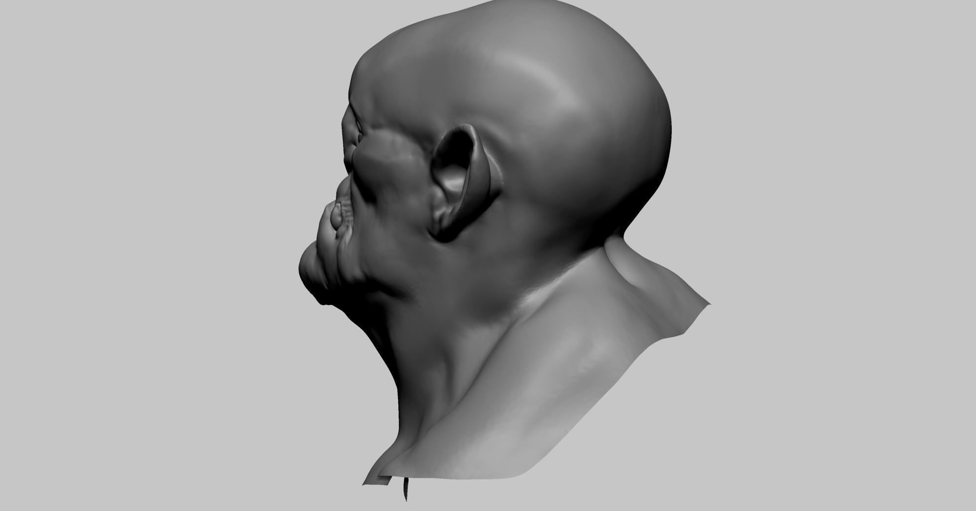 Creature Head E 3D model_7