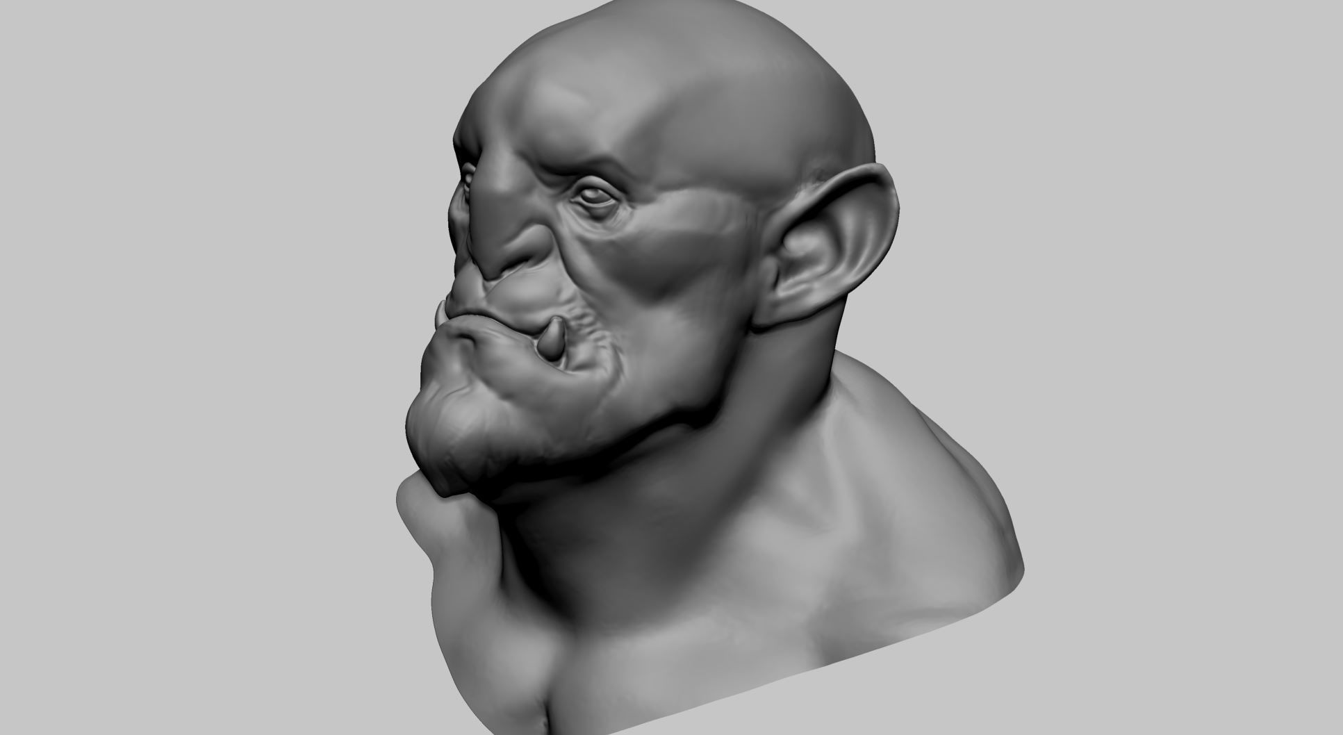 Creature Head E 3D model_8