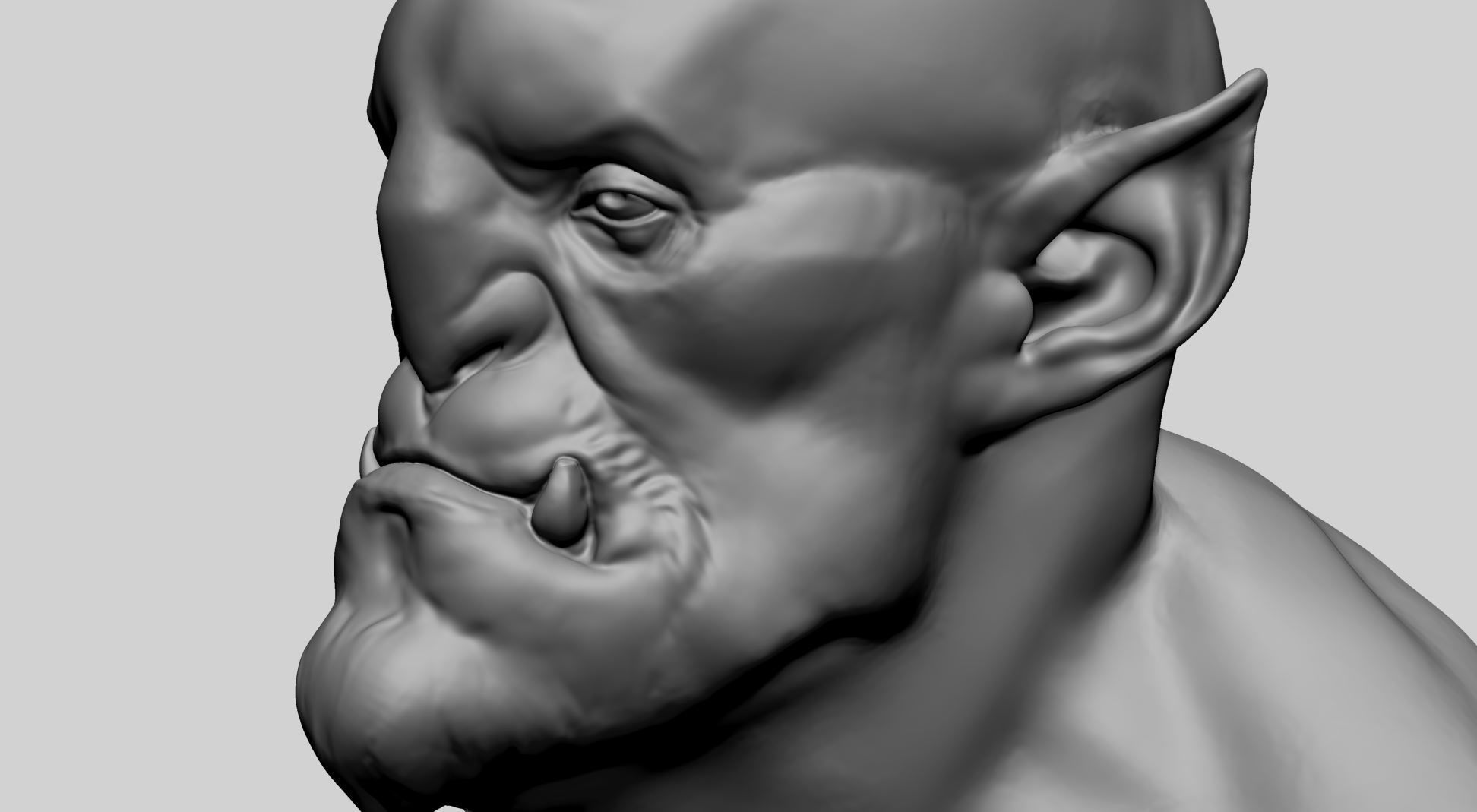 Creature Head E 3D model_2