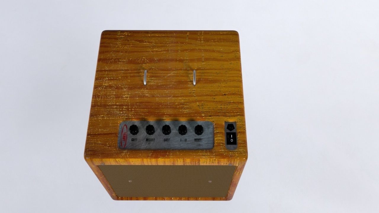 Vintage Guitar Amplifier Free 3D model_3