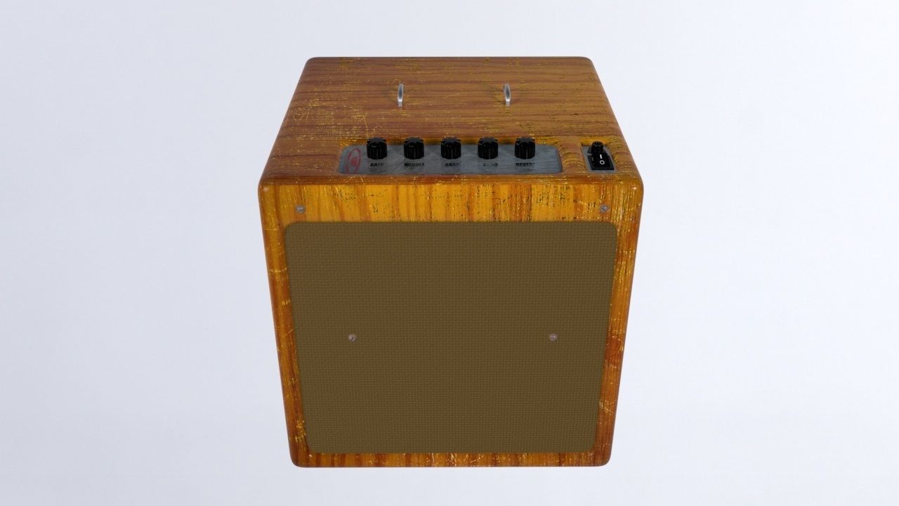 Vintage Guitar Amplifier Free 3D model_1