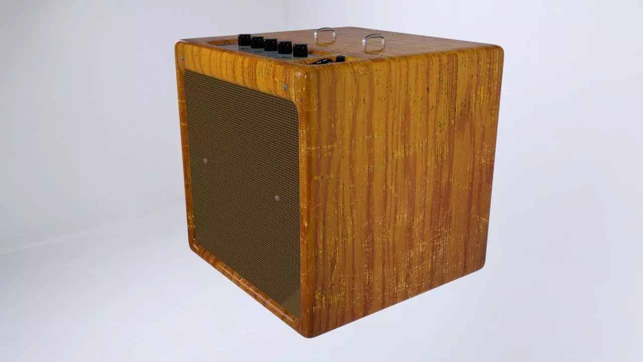 Vintage Guitar Amplifier Free 3D model_0