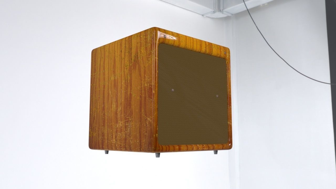 Vintage Guitar Amplifier Free 3D model_2