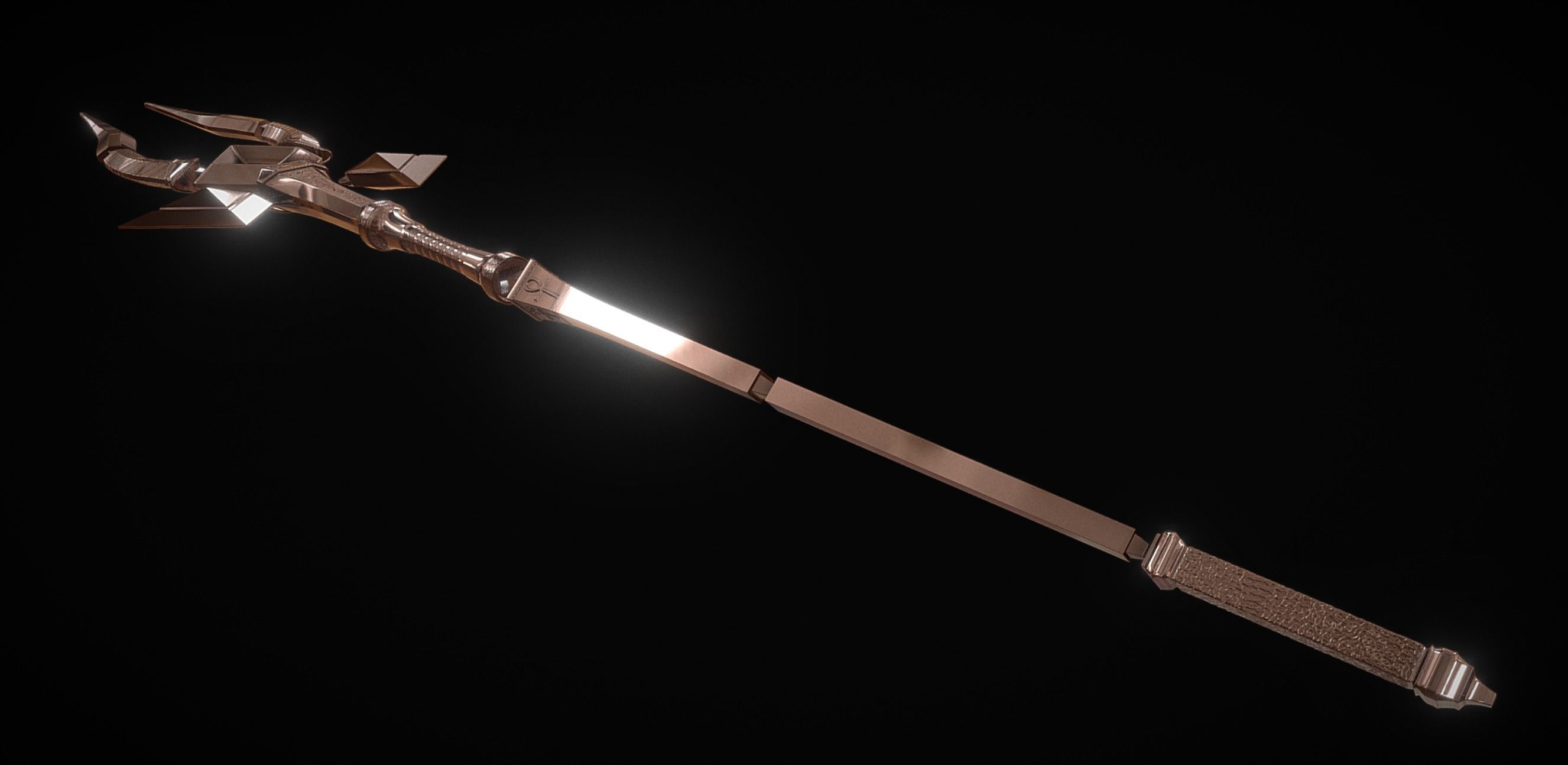 Egyptian staff - 3D printing - Cosplay 3D print model_4