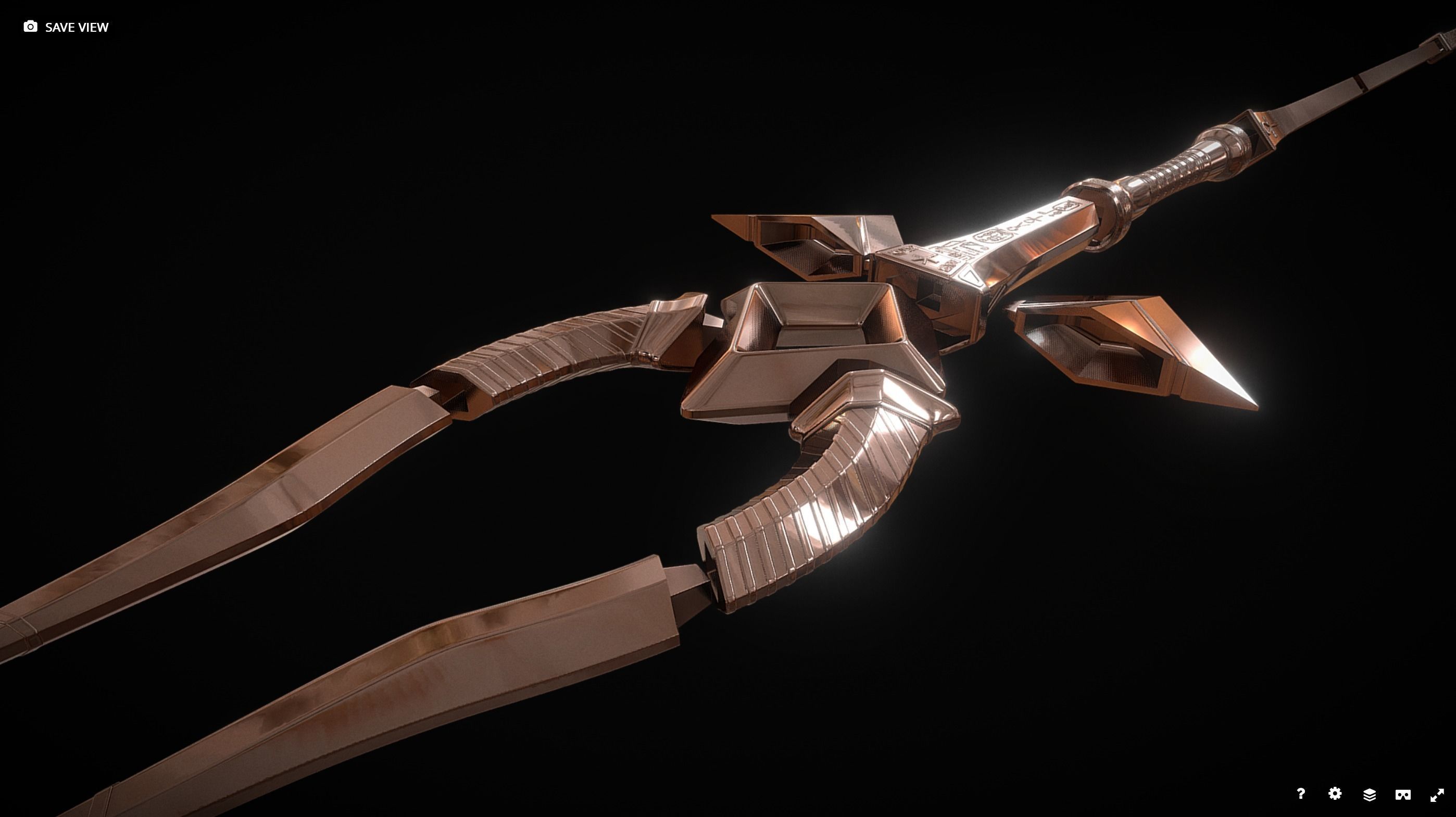 Egyptian staff - 3D printing - Cosplay 3D print model_1