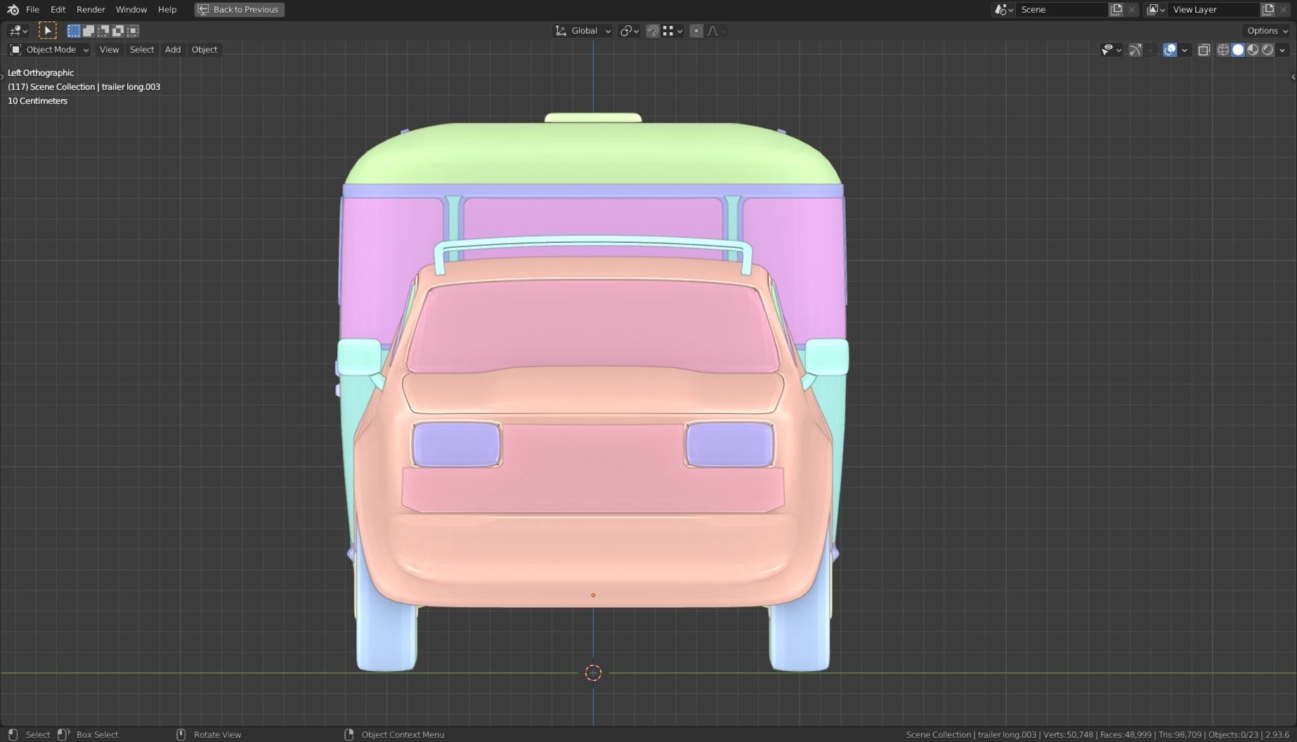 Low Poly Vehicle -  SUV plus Caravan Low-poly 3D model_11